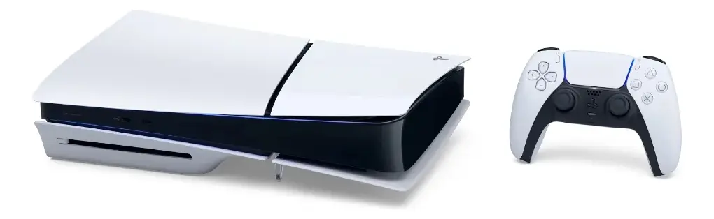 Console Sony Playstation 5 Edição Slim Disk 1tb Branco + Controle Sem Fio Dualsense Ps5 Branco