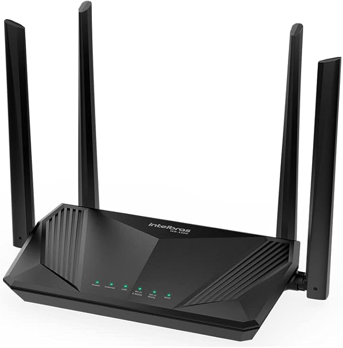 Roteador Wireless Intelbras W6-1500, 1200mbps, Dual Band, 3 Portas Lan, 4 Antenas, Preto