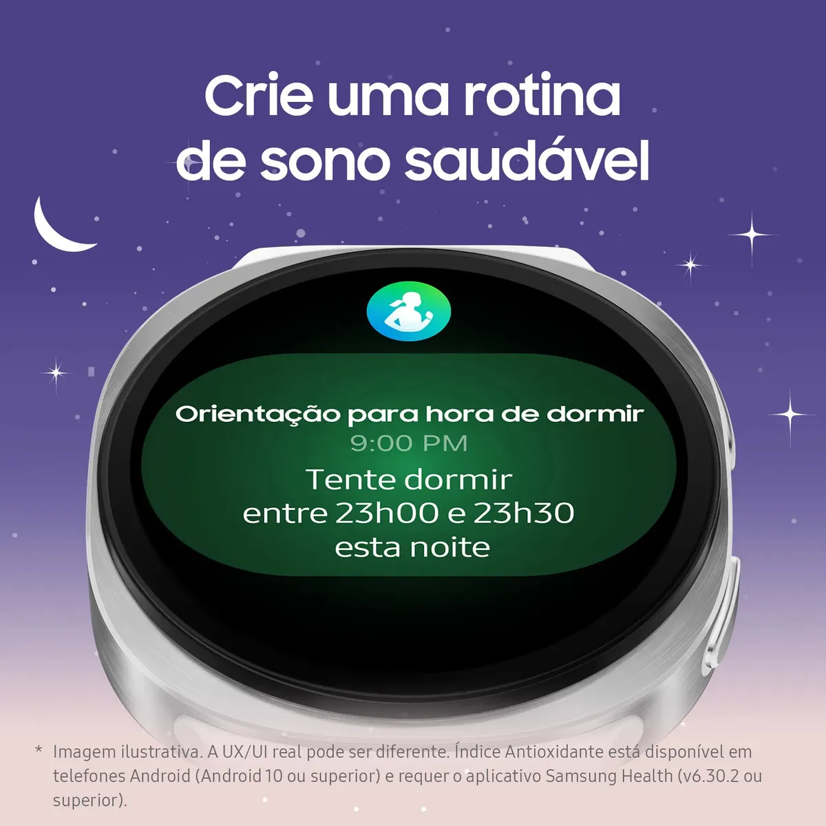 Smartwatch Samsung Galaxy Watch 8 40mm BT GPS, Branco com Pulseira Milanês