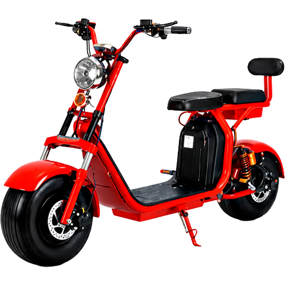 Bicicleta Elétrica Smart Wheel MS-X8 - 1000W - 65 Km/h - Vermelho