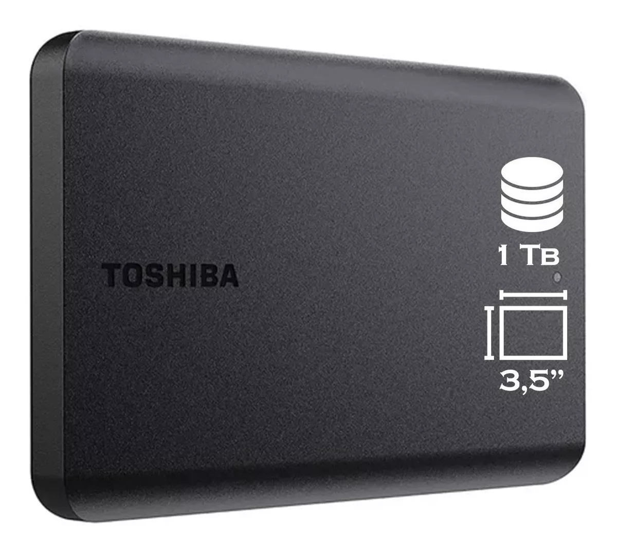 HD Externo Toshiba Disco rígido externo Portátil USB 3.0 Toshiba Canvio Basics HDTB510XK3AA 1TB