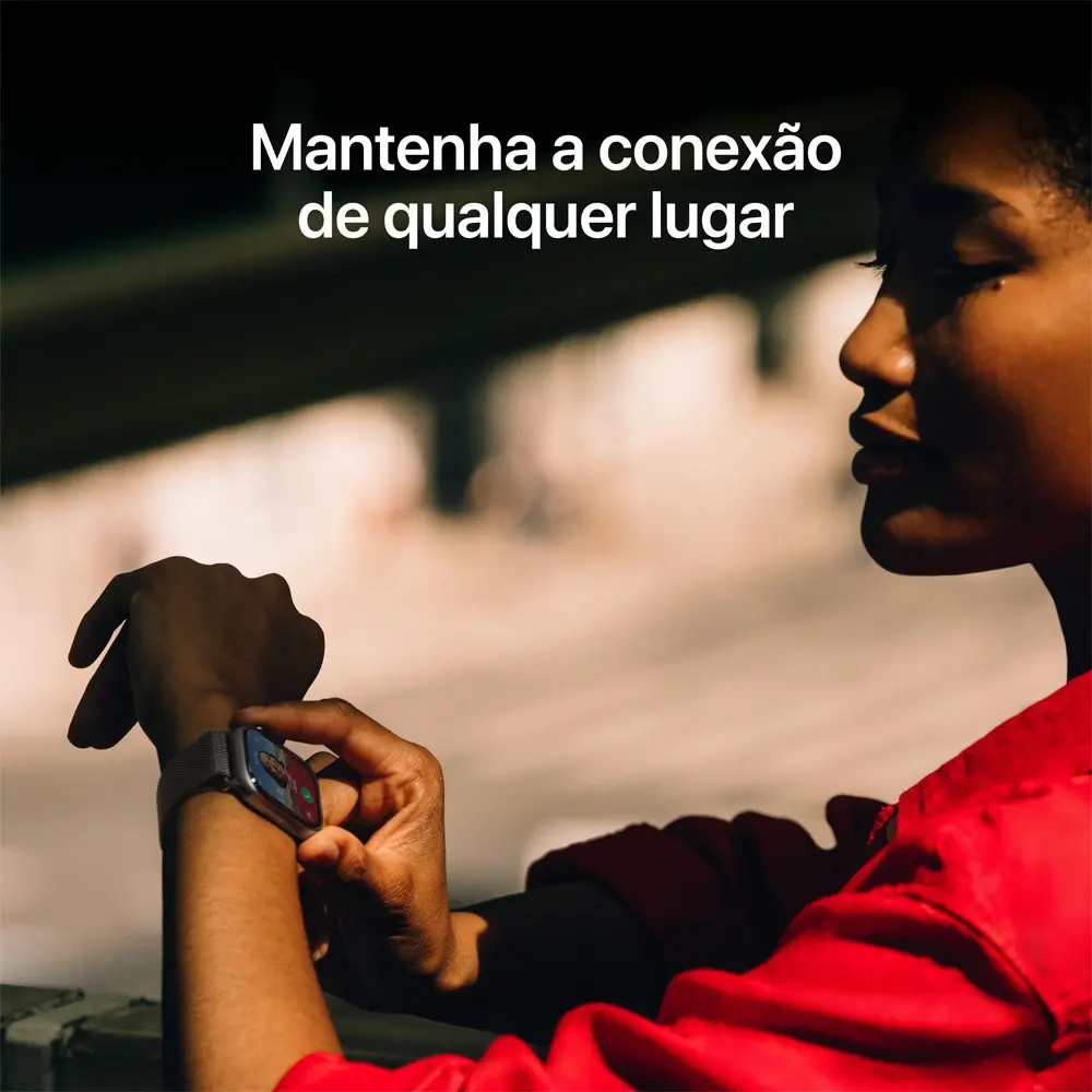 Apple Watch Series 11 GPS - Caixa preta brilhante de alumínio – 42 mm - Pulseira esportiva preta