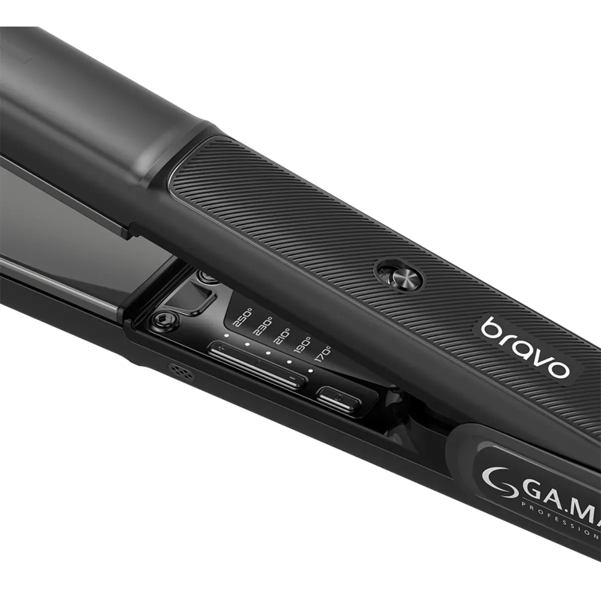 Prancha para Cabelo GAMA HS Bravo LED PTC Black Silk BVT - 250°C - Bivolt - Preto