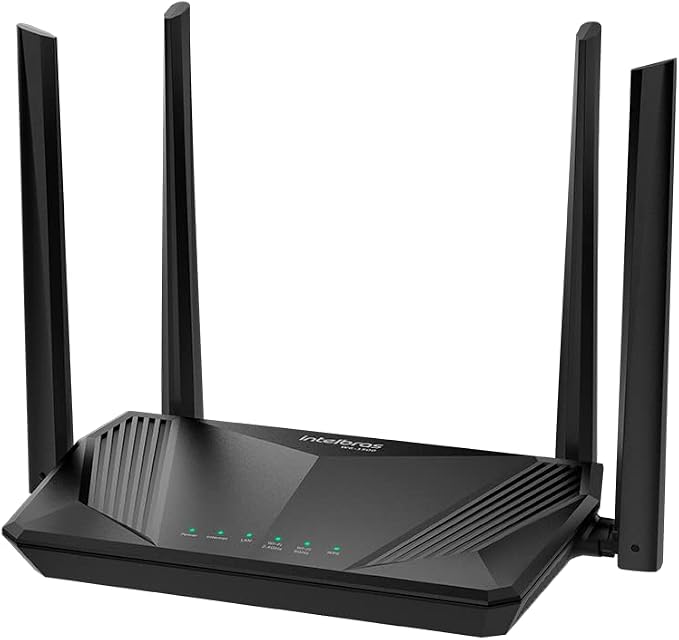 Roteador Wireless Intelbras W6-1500, 1200mbps, Dual Band, 3 Portas Lan, 4 Antenas, Preto