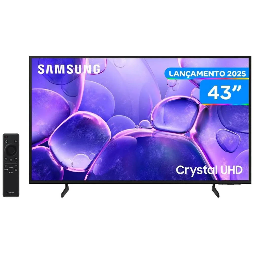 Smart TV 43" Samsung 4K UHD Crystal UHD UN43U8600FGXZD Tizen Bixby 3 HDMI