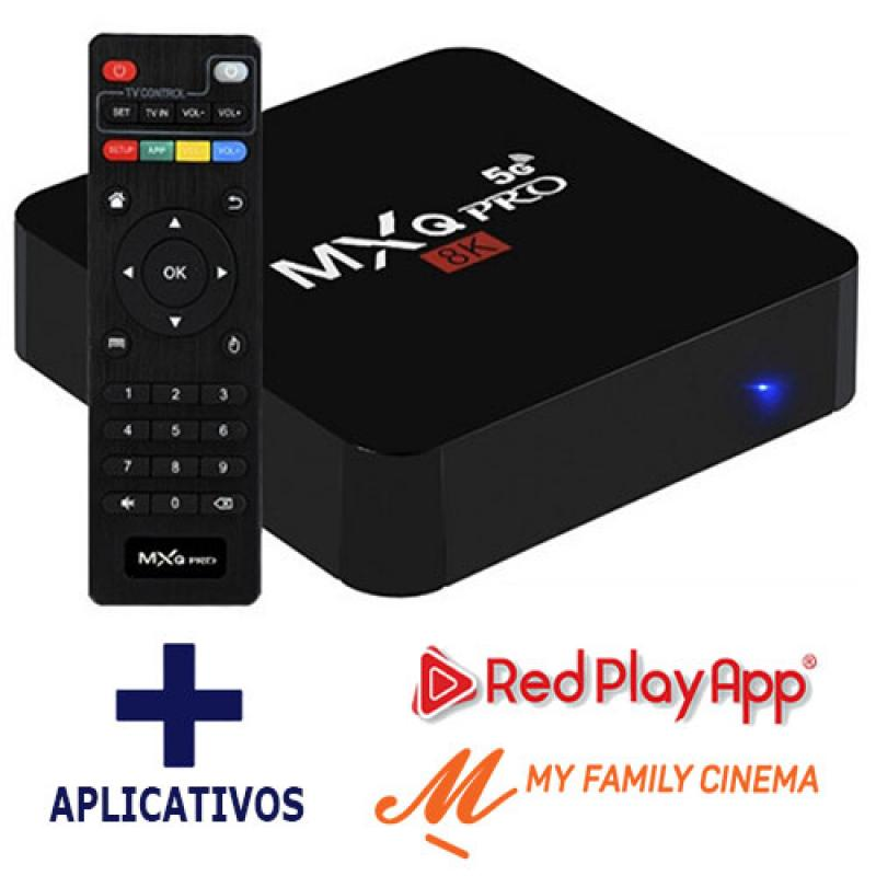 Mxq Pro 5G 4K TV Box Wi-Fi Android com RedPlay e My Family Cinema