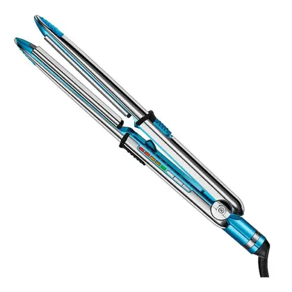 Prancha para Cabelo Babyliss Pro Nano Titanium Optima 3100 - 240°C - BiVolt - Prata e Azul
