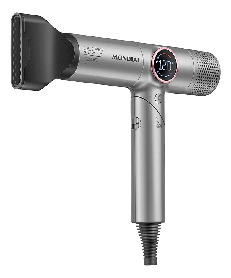 Secador de Cabelo Mondial SCP-JU-04-US Ultra Sonic Edição Limitada - 1600W  - Cinza